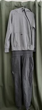 Tuxy Suit Mens Medium Gray One Piece Zip Up Hoodie Sweat Jumpsuit-Size Large
